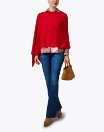 Look image thumbnail - Minnie Rose - Red Cashmere Ruana