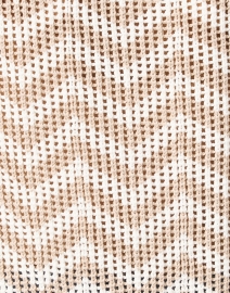 Fabric image thumbnail - White + Warren - Beige Chevron Cotton Sweater