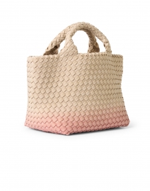 Front image thumbnail - Naghedi - St. Barths Mini Pink Sand Dip Dye Woven Handbag