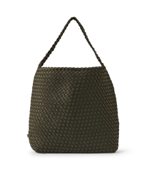 Product image thumbnail - Naghedi - Nomad Green Woven Hobo Handbag