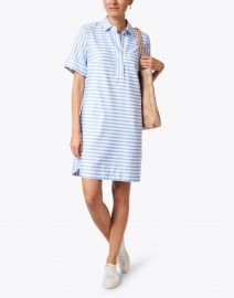 Look image thumbnail - Hinson Wu - Aileen Blue and White Stripe Cotton Dress