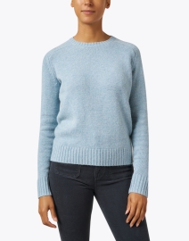 Front image thumbnail - Ines de la Fressange - Oh Darling Blue Cashmere Sweater