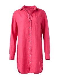 Mary Pink Linen Shirt Dress
