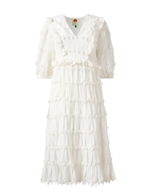 Product image thumbnail - Farm Rio - Off White Ruffle Trim Dress