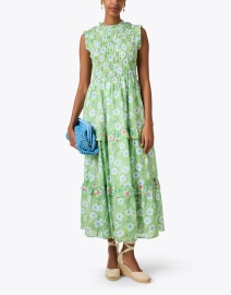 Look image thumbnail - Oliphant - Amalfi Green Floral Cotton Dress