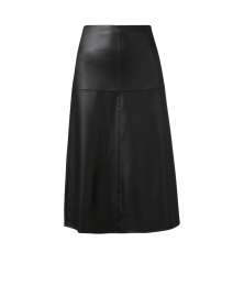Vera Black Faux Leather Skirt