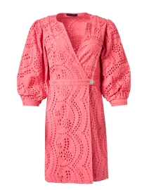 Rosalyn Pink Eyelet Wrap Dress