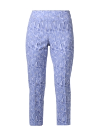 Product image thumbnail - Peserico - Blue Print Stretch Cotton Pull On Pant