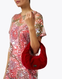 Look image thumbnail - Frances Valentine - Cece Cranberry Red Velvet Bag