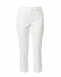 Madison Mint and White Stripe Stretch Cotton Crop Pant