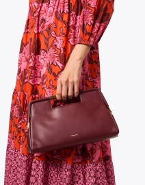 Look image thumbnail - DeMellier - Seville Burgundy Leather Clutch