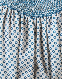Fabric image thumbnail - Loretta Caponi - Maria Blue Dotted Tie Blouse