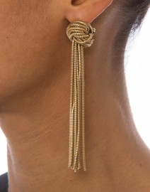 Coscienza Gold Knotted Tassel Earrings
