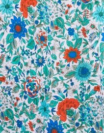 Fabric image thumbnail - Loretta Caponi - Gioia Blue Floral Smocked Dress
