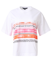 Product image thumbnail - Piazza Sempione - White Print Cotton T-Shirt