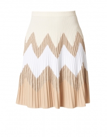 Cream and Beige Printed Skirt