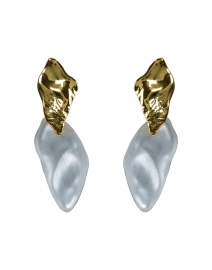 Product image thumbnail - Alexis Bittar - Mosaic Silver Lucite Earrings