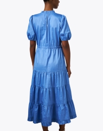 Back image thumbnail - L.K. Bennett - Hedy Blue Cotton Dress