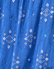 Fabric image thumbnail - Juliet Dunn - Blue and Gold Mosaic Print Dress