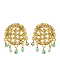 Product image thumbnail - Mercedes Salazar - Regel Gold and Green Earrings