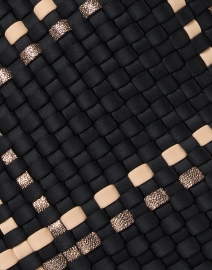 Fabric image thumbnail - Naghedi - St. Barths Mini Black Plaid Woven Handbag