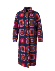 Yana Purple Crochet Coat