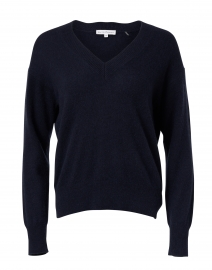 Product image thumbnail - White + Warren - Deep Navy Essential Cashmere Sweater