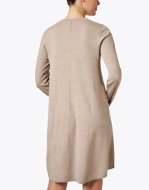Back image thumbnail - Repeat Cashmere - Beige Merino Wool Dress