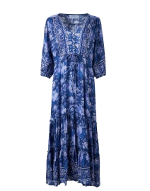 Carrie Blue Printed Midi Dress