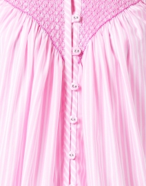 Fabric image thumbnail - Loretta Caponi - Milvia Pink Stripe Cotton Blouse