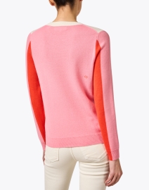Back image thumbnail - Chinti and Parker - Ivory Colorblock Wool Cashmere Sweater
