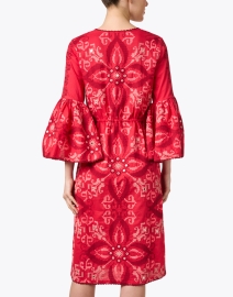 Back image thumbnail - Figue - Minette Red Printed Cotton Dress