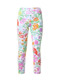 Bright Floral Print Pull On Pant