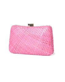 Front image thumbnail - SERPUI - Charlotte Rose Pink Straw Buntal Minaudière