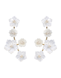 Product image thumbnail - Jennifer Behr - Zaria Mother of Pearl Flower Earrings