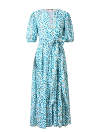 Product image thumbnail - Oliphant - Mondavi Blue and Gold Print Cotton Dress