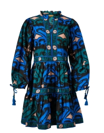 Product image thumbnail - Oliphant - Blue Multi Print Cotton Dress
