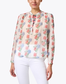 Front image thumbnail - Lisa Corti - Batumi White Multi Print Shirt