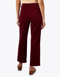 Back image thumbnail - Eileen Fisher - Red Corduroy Straight Ankle Pant