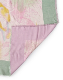 Front image thumbnail - Rani Arabella - Kenya Pink and Green Print Silk Wool Scarf