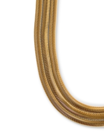 Front image thumbnail - Ben-Amun - Gold Three Chain Necklace