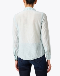 Back image thumbnail - CP Shades - Romy Sea Green Cotton Silk Shirt