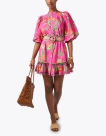 Look image thumbnail - Farm Rio - Pink Print Shirt Dress