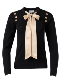 Black Bow Front Sweater