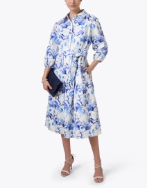 Look image thumbnail - Helene Berman - Cassie Blue Floral Print Dress