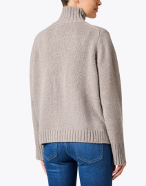 Back image thumbnail - Allude - Grey Wool Cashmere Sweater