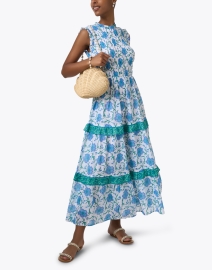 Look image thumbnail - Oliphant - Poppy Blue and White Floral Cotton Dress