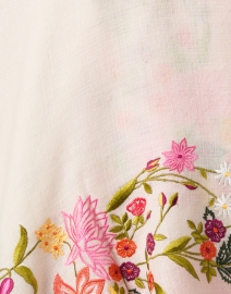 Fabric image thumbnail - Janavi - Ivory Floral Embroidered Wool Scarf