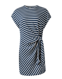 Nina Navy and Cream Stripe Cotton Dress