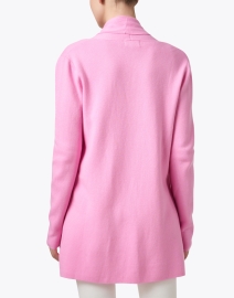 Back image thumbnail - Burgess - Pink Cotton Silk Travel Coat